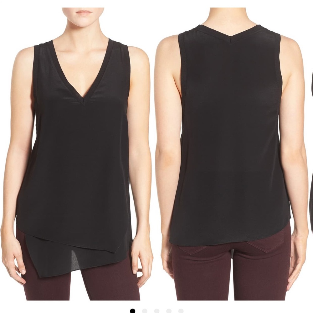 Trouvé silk asymmetrical tank